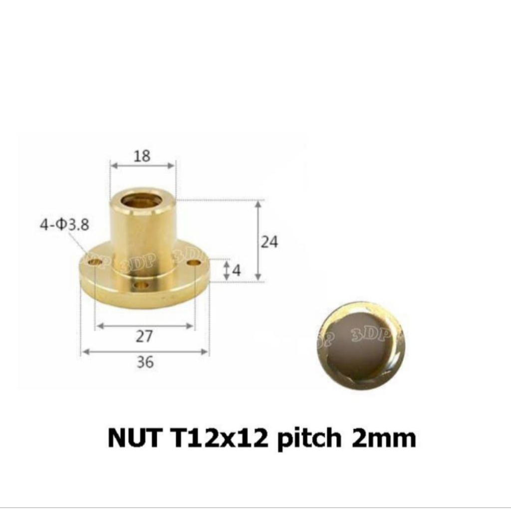 T12*12 pitch2 Nut leadscrew