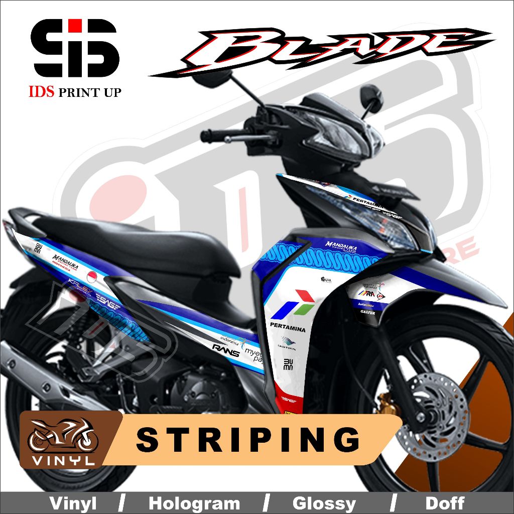 Stiker Blade 110 125 New keren Stiker Motor Blade Striping Blade New Mandalika