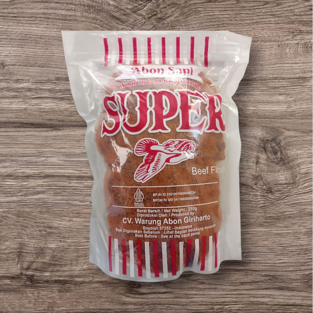 

Abon sapi super cap BURUNG 250g