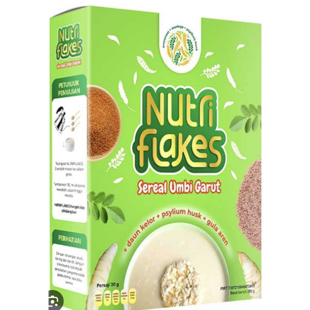 

Minuman Sereal Umbi Garut NutriFlakes Solusi Atasi Asam Lambung Maag Kronis Gerd Suplemen Makanan Diet 1 Box ORIGINAL 100%