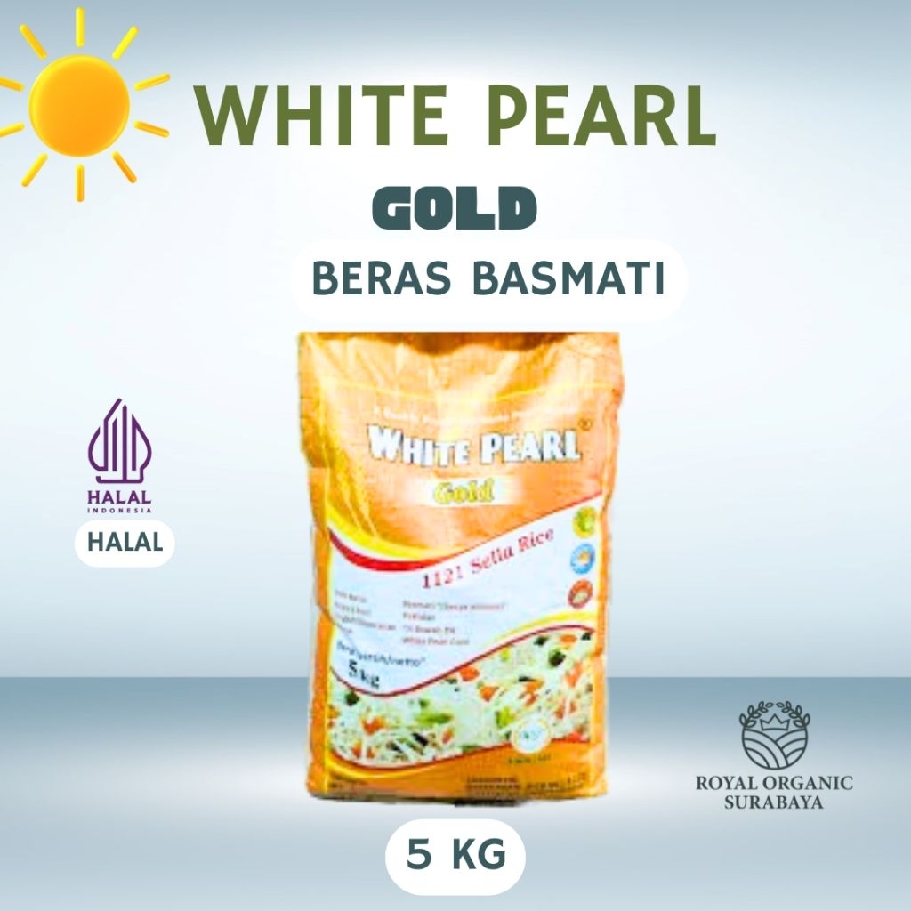 

Beras Basmati White Pearl Gold 5kg. Original pack.