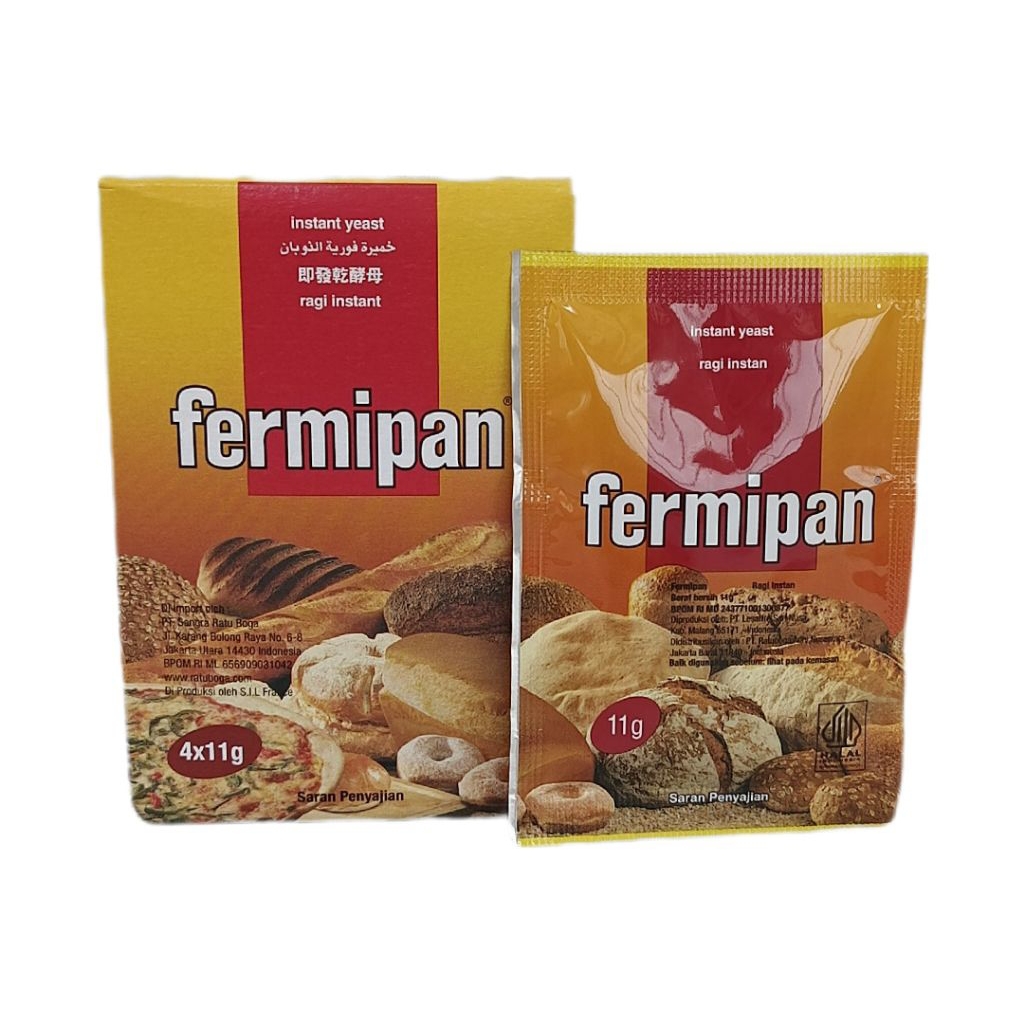 

Fermipan Ragi Instant Kering 11g (1 box/4 sachet)