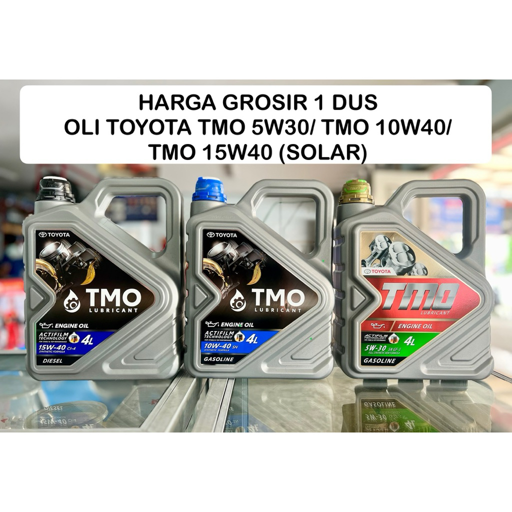 GROSIR 1 DUS OLI TOYOTA TMO 5W30/ TMO 10W40/ TMO 15W40 (1L dan 4L)