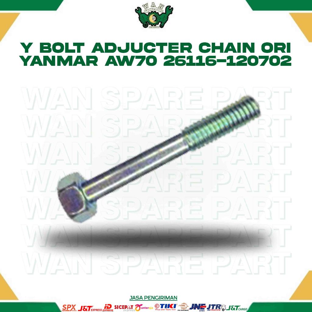 Y BOLT ADJUCTER CHAIN ORI YANMAR AW70 26116-120702 FOR COMBINE HARVESTER WAN SPAREPART