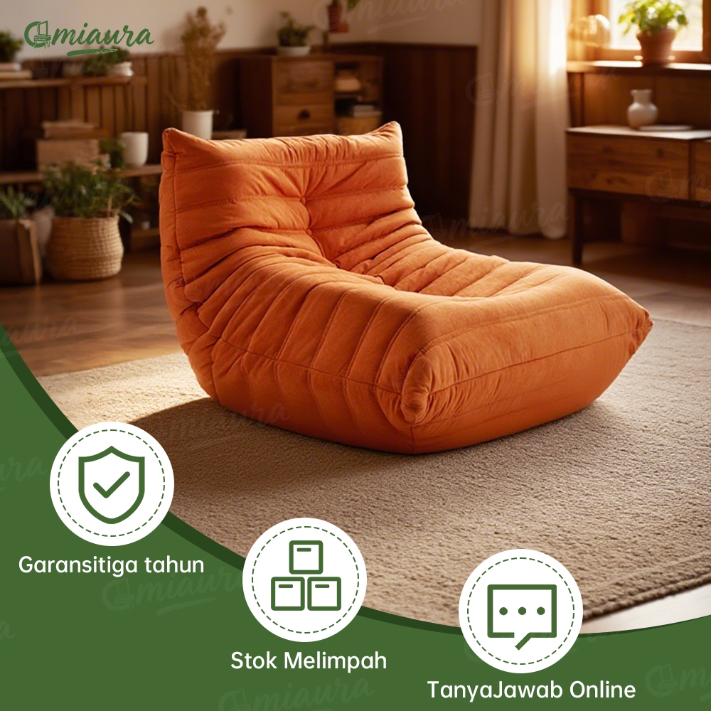 OmiAura- Sofa || Sofa Kasual || Sofa Orange || Sofa Tunggal || Sofa Terkompresi || Sofa Minimalis Mo