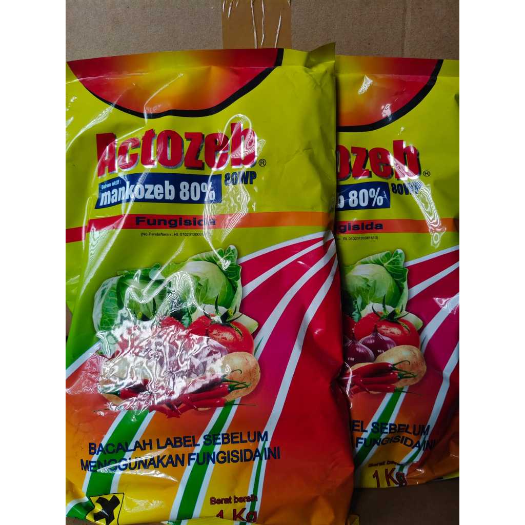 Fungisida Actozeb Mancozeb Kuning 80 WP 1KG - Fungisida Sistemik Busuk Akar Buah Batang