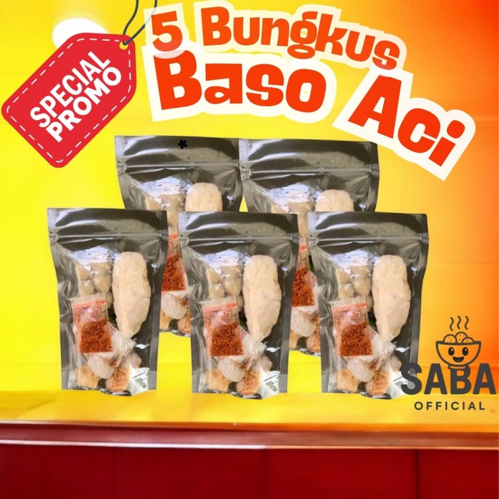 

Paket hemat baso aci 5 bungkus boci bakso aci