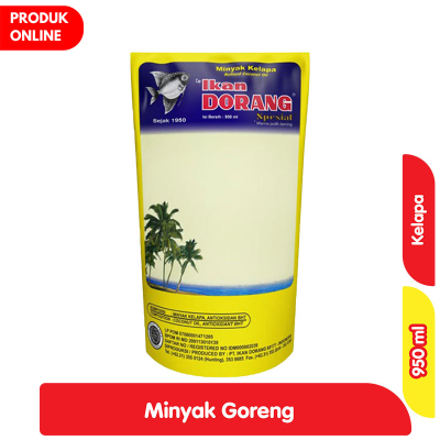 

Ikan Dorang Minyak Goreng Kelapa Pouch 950 ml