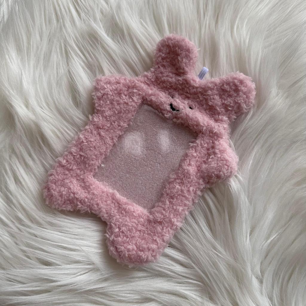 

Photocard PC Holder / ID Card Plush Holder / Tempat Kartu ID Card Name Tag - Pink rabbit