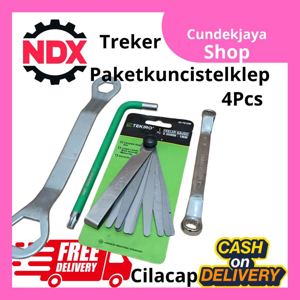 PROMO Kunci Stel Klep Tekiro Set 4pcs Stel Klep Motor Paket BISA COD puler Stel klep motor lengkap,k