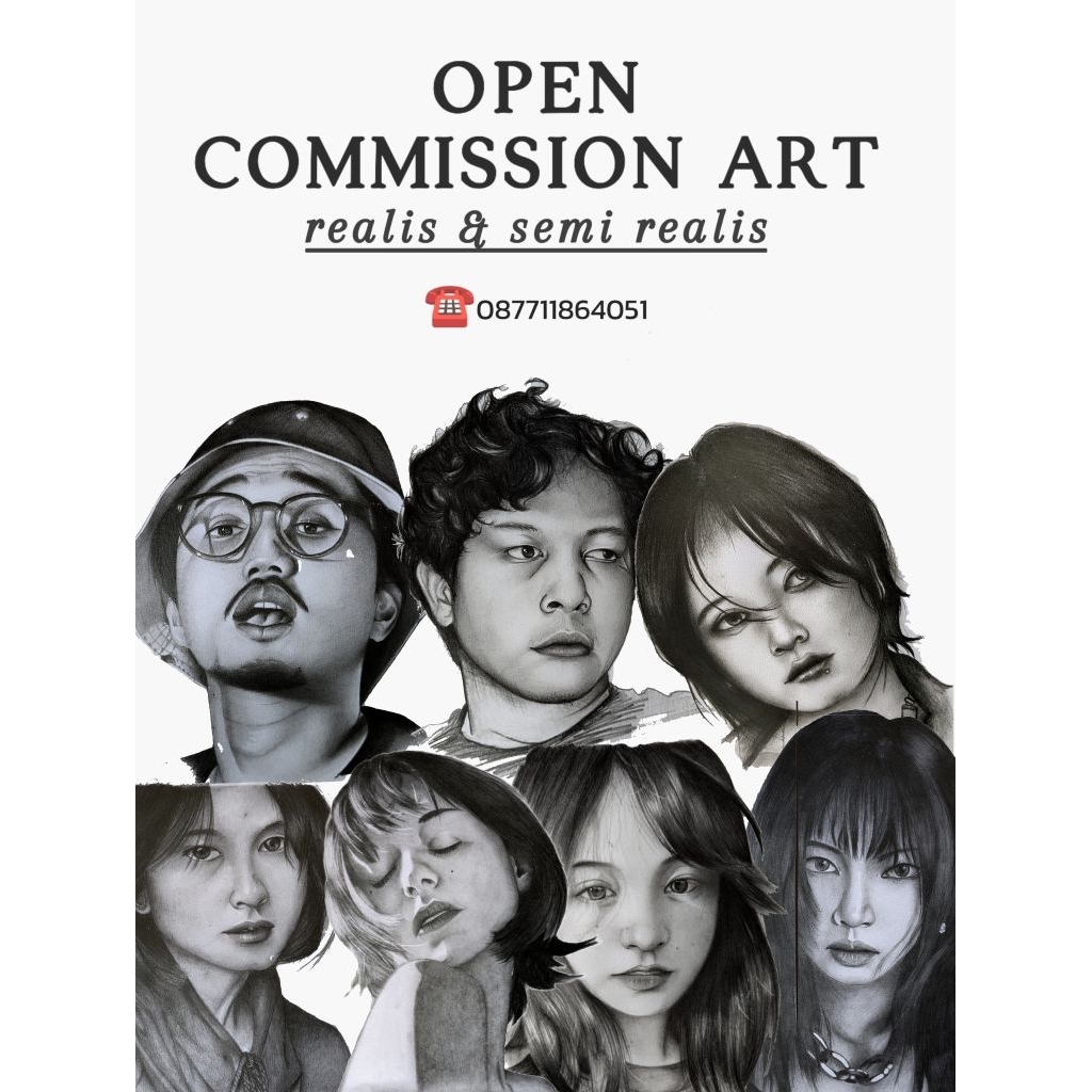 Jasa Gambar Potrait wajah realis/semi realis, Cocok untuk kado pernikahan, ulang tahun ,kelulusan dl