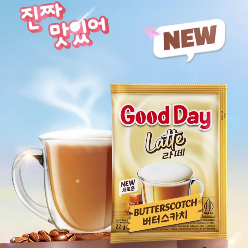 

Good Day Latte Original (1 Renceng isi 10 Sachet)/Kopi Good Day Latter Butterscotch