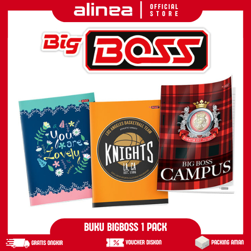 

[1 Pak] Buku Tulis Big Boss 36/42/50 Lembar | Kertas Putih Halus & Tebal | Untuk Sekolah & Mahasiswa