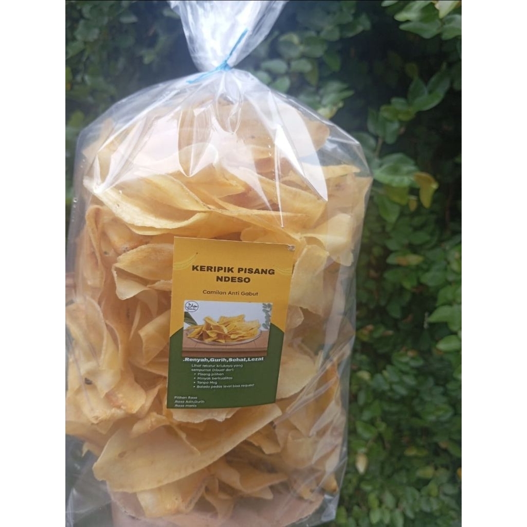 

Kripik pisang kepok empuk renyah gurih bikin nagih