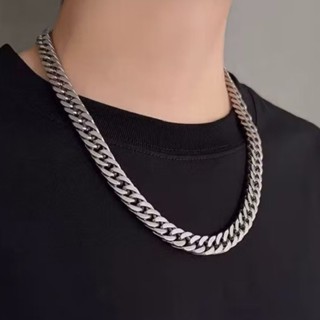 Kalung Rantai Besar Silver – Titanium Tahan Lama, Gaya Cowok Kekinian Terlaris Gaya Hip Hop