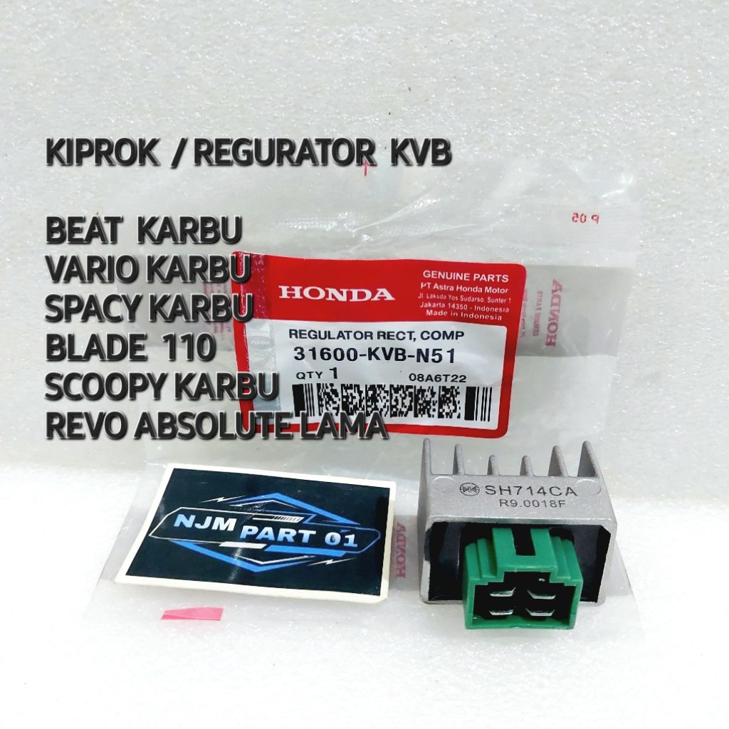Kiprok Regulator Beat Scoopy Vario Spacy Karbu Revo 110 Absolute Blade 110 Revo Fit Karbu KVB