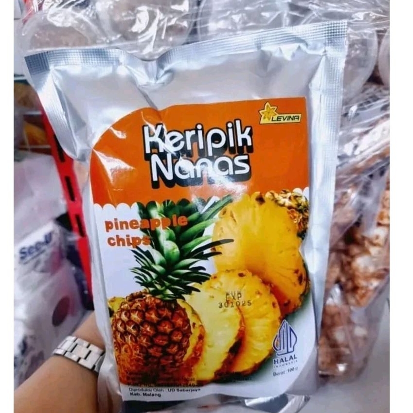 

keripik buah nanas kemasan 100 gram