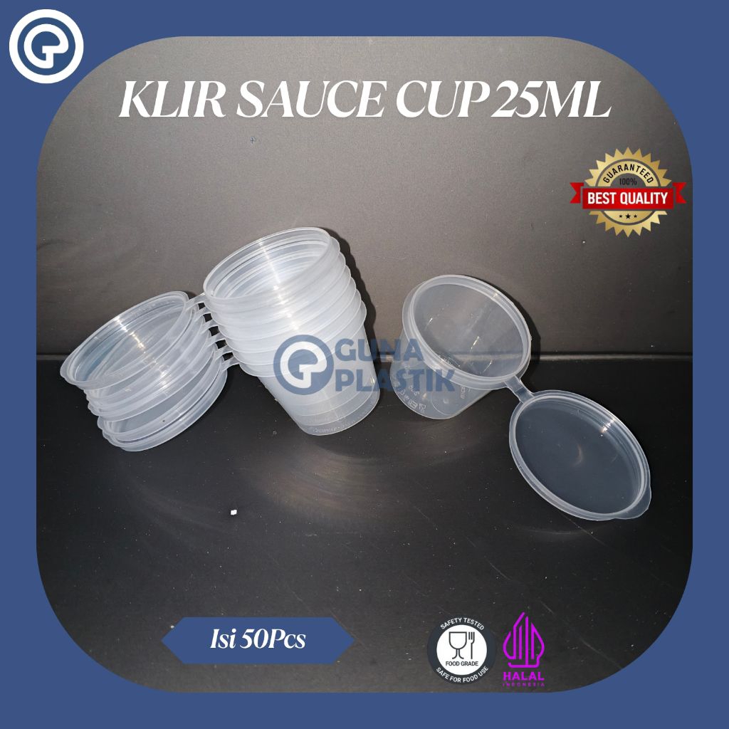 KLIR SAUCE CUP 25ML - WADAH SAMBAL 25ML