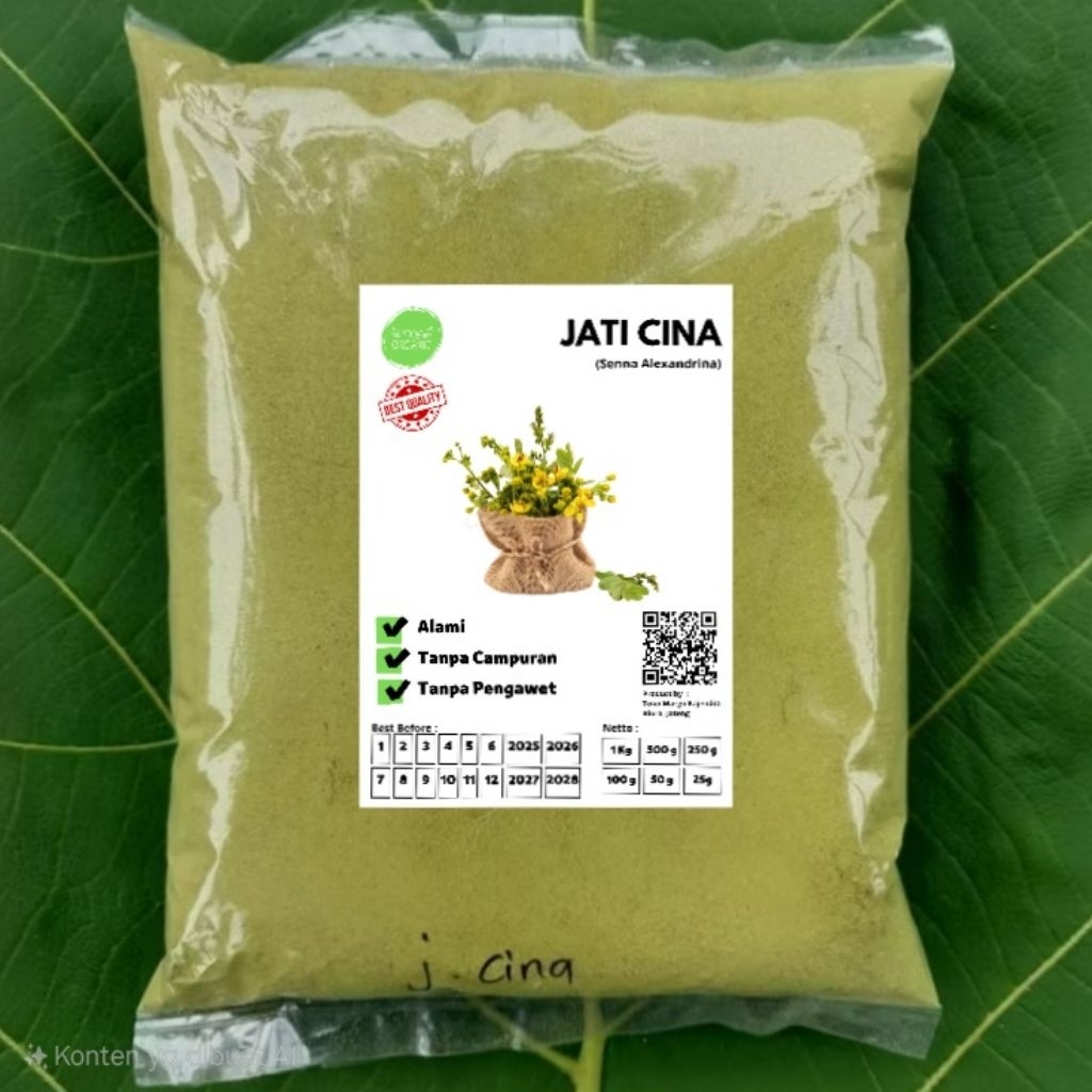 

Jati Cina Bubuk 250gram Serbuk Daun Jati Cina Murni