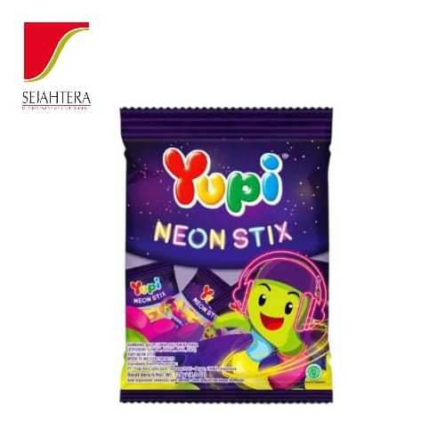 

Yupi Gummy Neon Stix / Glow Worms 100gr – Permen Jelly Kenyal Rasa Buah Seru