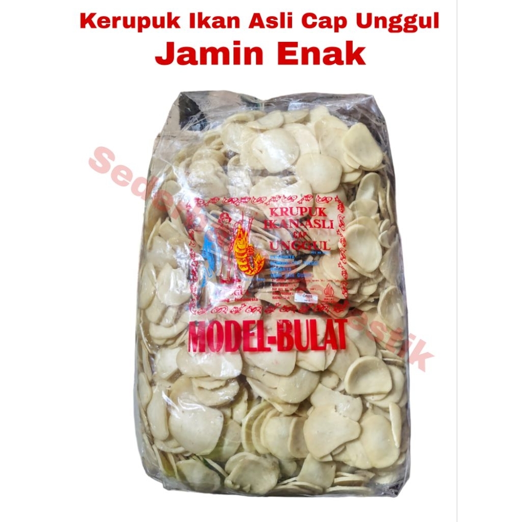 

Kerupuk Mentah Ikan Asli Cap Unggul Enak Gurih Kualitas Super