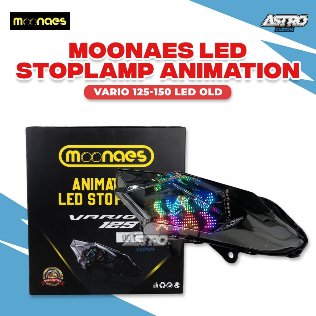 Moonaes Animation LED Vario 125 150 OLD LED Stoplamp Lampu LED Animasi Universal Matic Astrocustom
