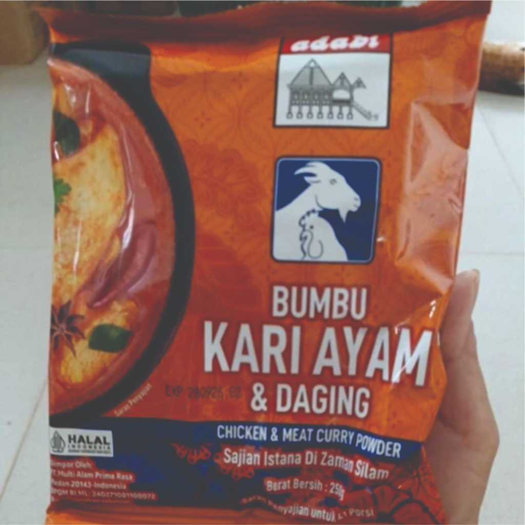 

Bumbu Kari ayam dan daging adabi 250 gram/bumbu adabi/bumbudapur