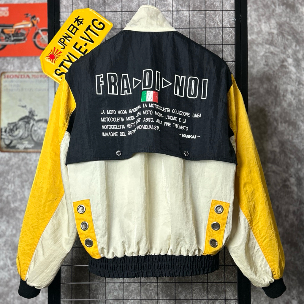 jaket motor touring racing biker nankai buhin japan original 90s vintage jadul jacket bkn yellow cor