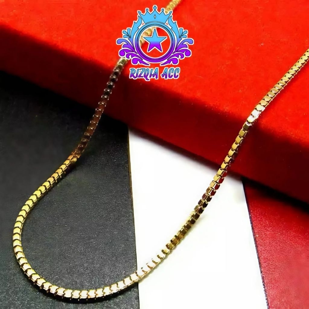 Kalung Titanium Milano Silver Gold Anti Karat Pria Dan Wanita Asli Milano ORY