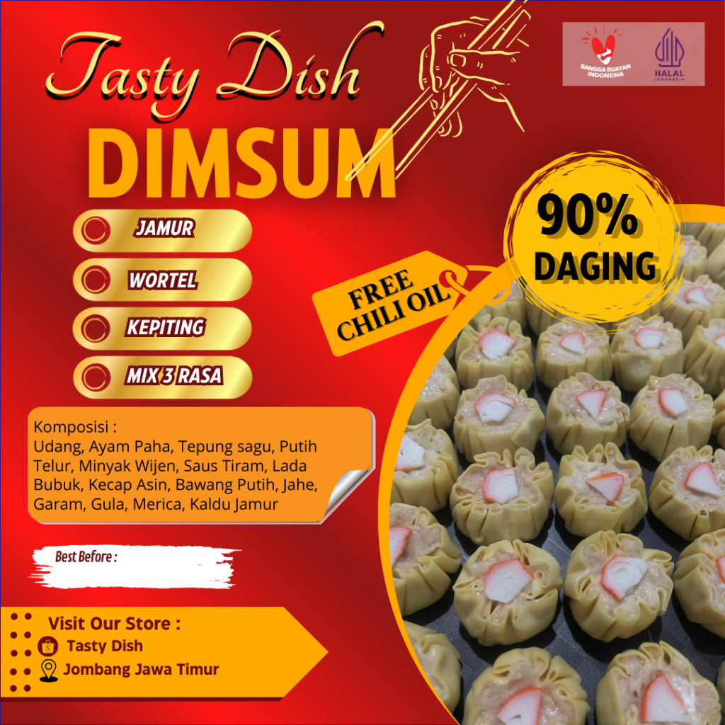 

Dimsum Premium Mix Isi 3 Pcs | Ayam Udang | TastyDish