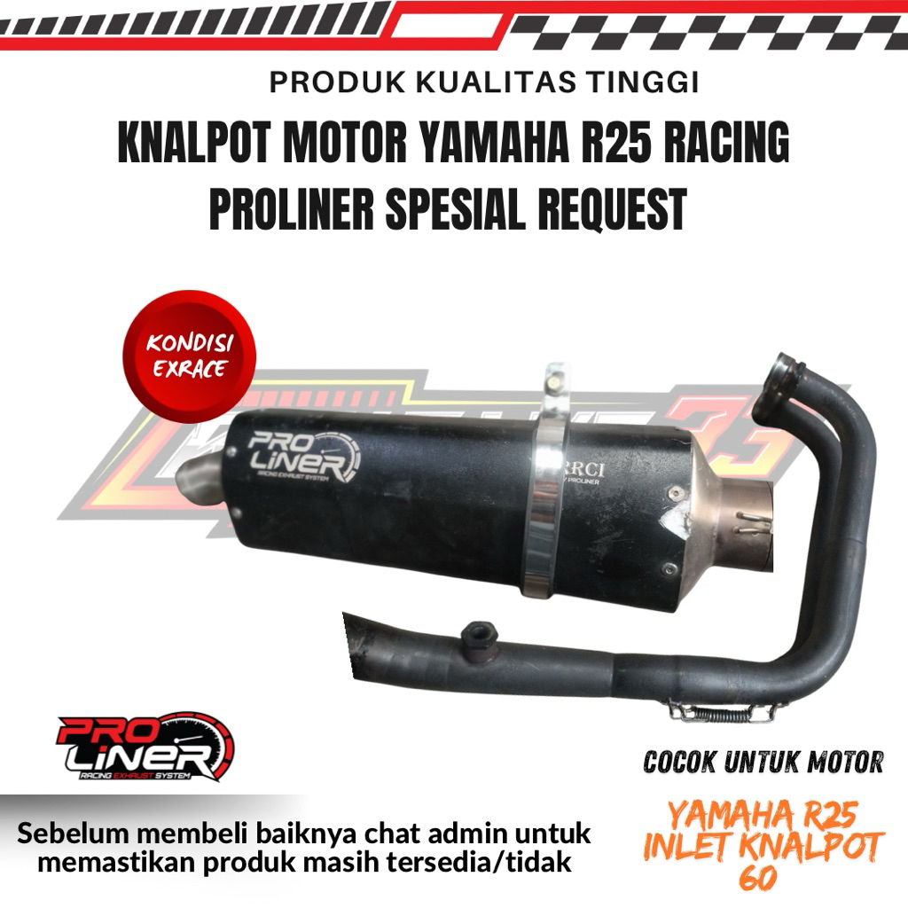 Knalpot Motor Racing Yamaha R25 PROLINER Spesial Request