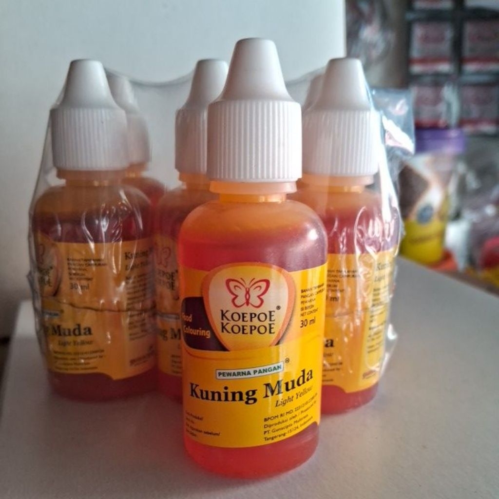 

KOEPOE KOEPOE PEWARNA MAKANAN / FOOD COLOURING WARNA KUNING MUDA (LIGHT YELLOW) 30ML
