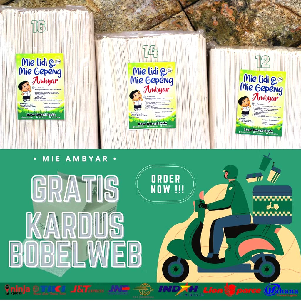 

Mie Lidi Mentah 1kg/mie lidi murah/mie lidi terlaris/mie lidi gepeng/Mie Mentah/Mie Gepeng/mie lidi