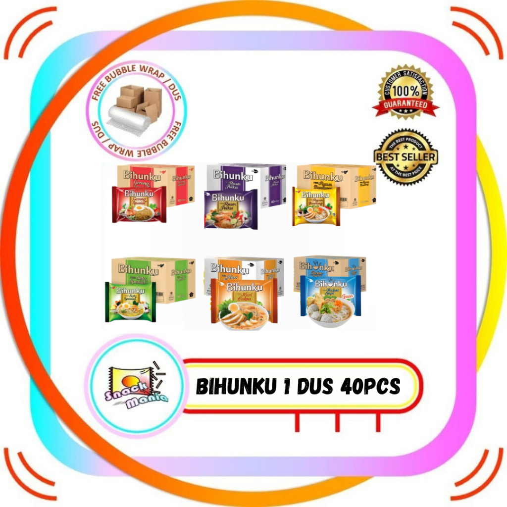 

Bihunku Bihun Instan Goreng Ayam Bawang Kari Soto Pedas ~ 55 gr x 40 pcs DUS