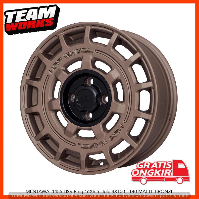VELG MOBIL HSR TYPE MENTAWAI R16 LEBAR 6,5 LUBANG 4X100 PELEK RING 16 MOBIL BRIO JAZZ SIGRA