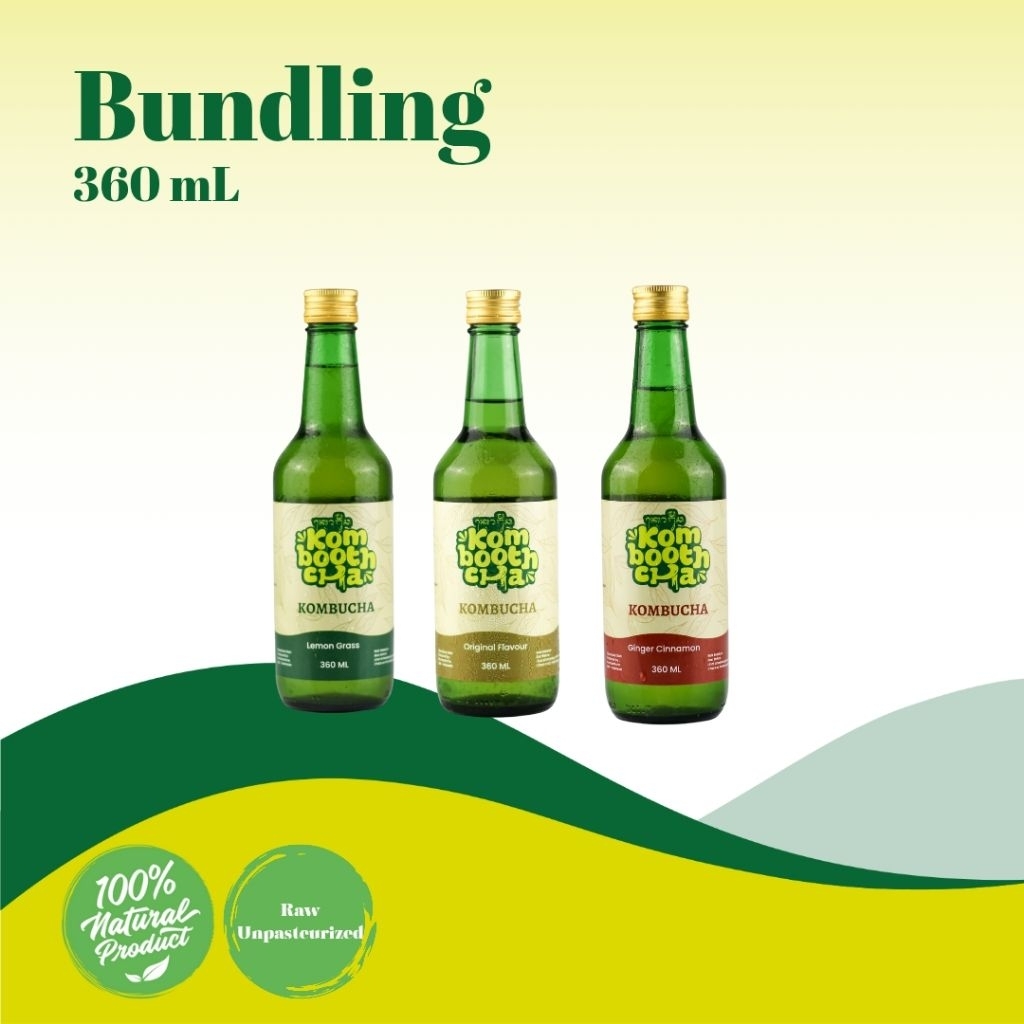

Kombucha teh - 360ml Bundling | By Komboothcha