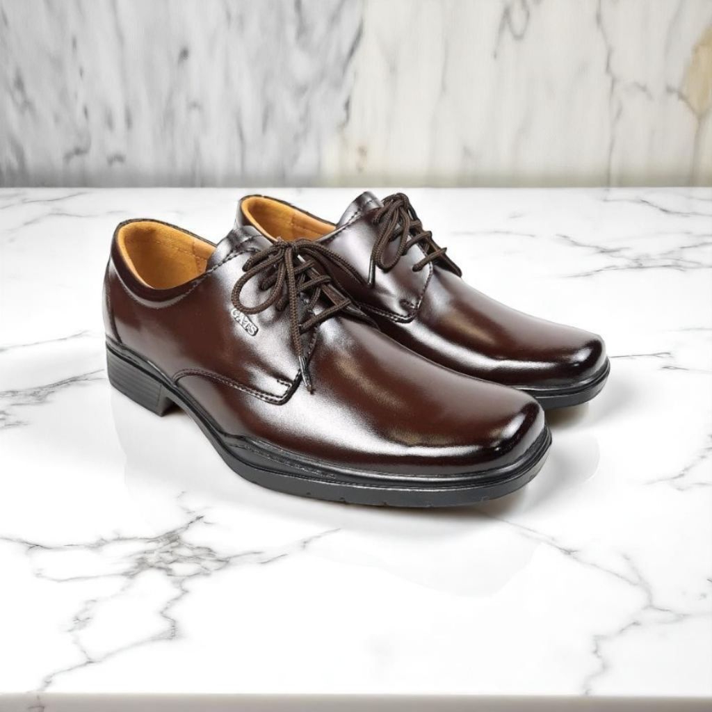 GATS NH 2001 COKLAT Sepatu Pantofel Pria Original Leather