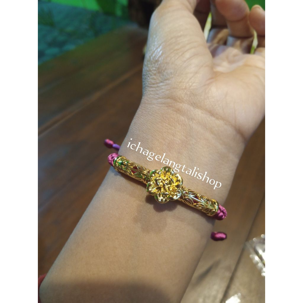 gelang pipa bunga asesoris titanium