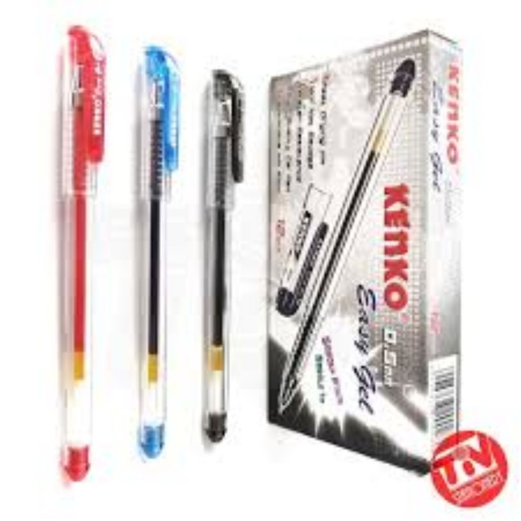 

Bolpoin Pen Kenko Easy Gel. tinta Air. ujung lebih lancip hadisil tulidan lebih halus
