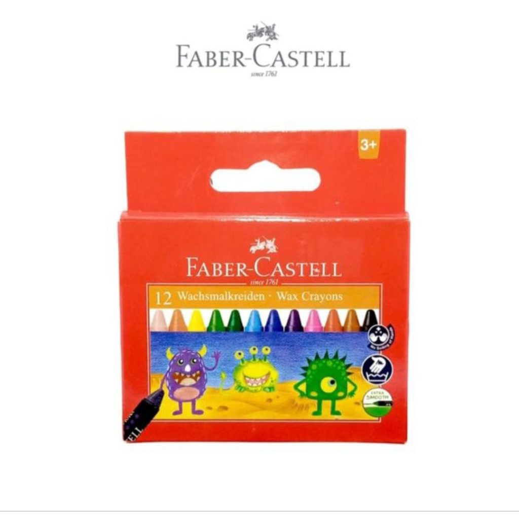 

wax crayon fabercastell regular 75mm 12 warna