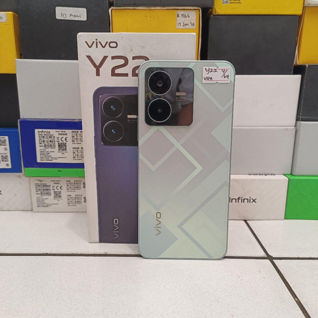 Vivo Y22 RAM 4/64GB Fullset - Hp Second Murah Berkualitas dan Bergaransi