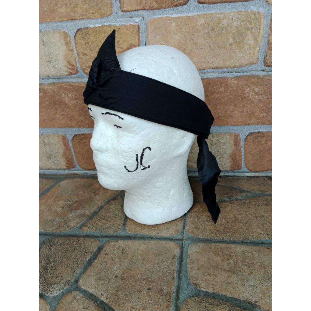 iket kepala Sunda tradisional/udeng kepala Sunda Hitam polos untuk DEWASA