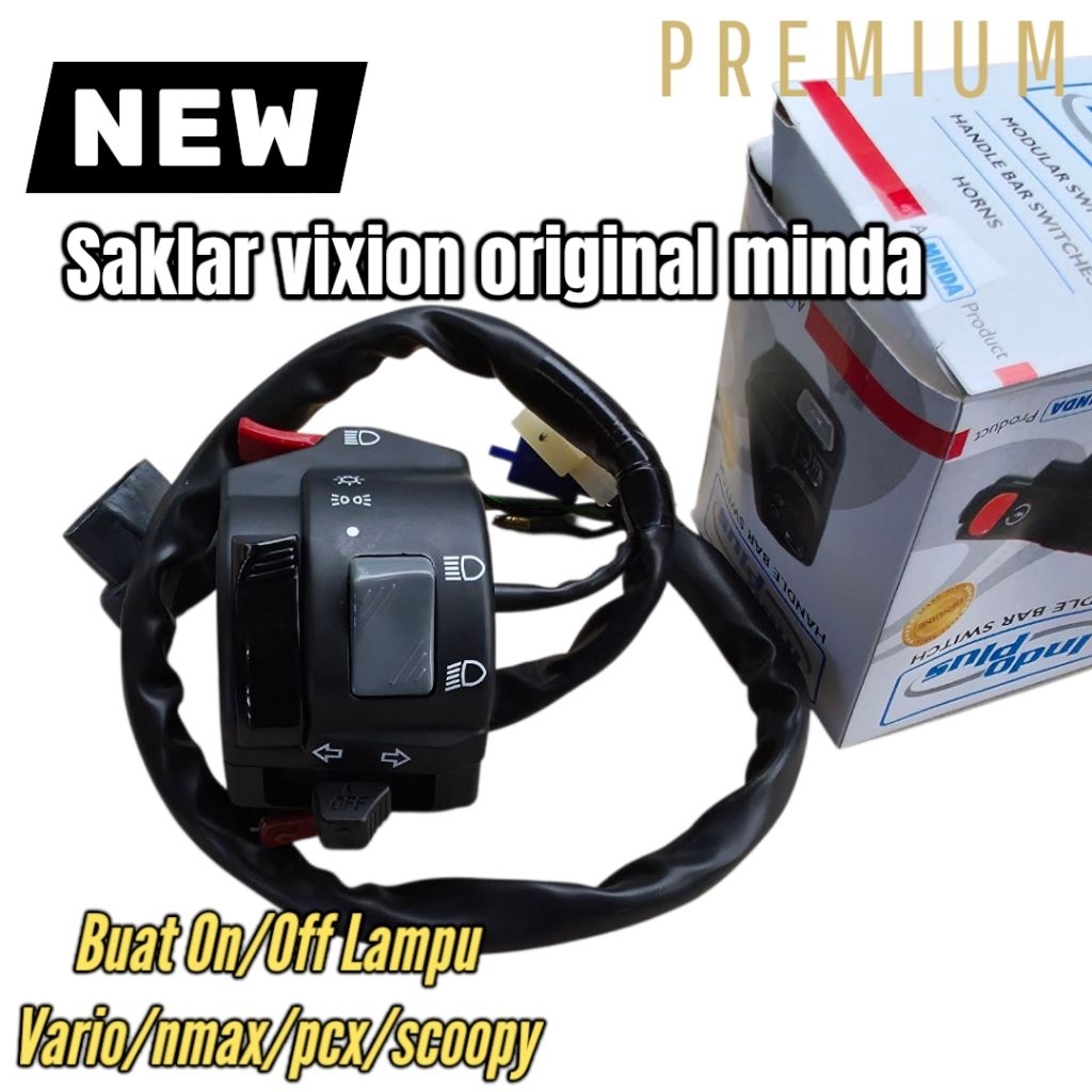 Saklar Vixion Old Kiri Saklar Holder Kiri Vixion 3C1 Minda Buat On/Off Lampu Motor