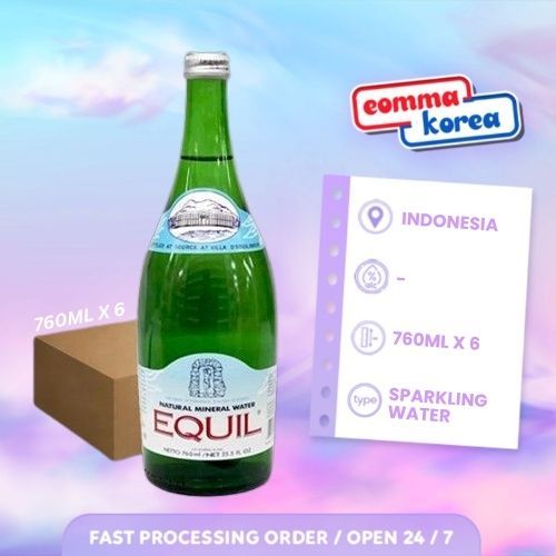 

Equil Natural Mineral Water 760ml [ Dus isi 6 Botol ] Khusus JNE Trucking + Termasuk Packing Kayu