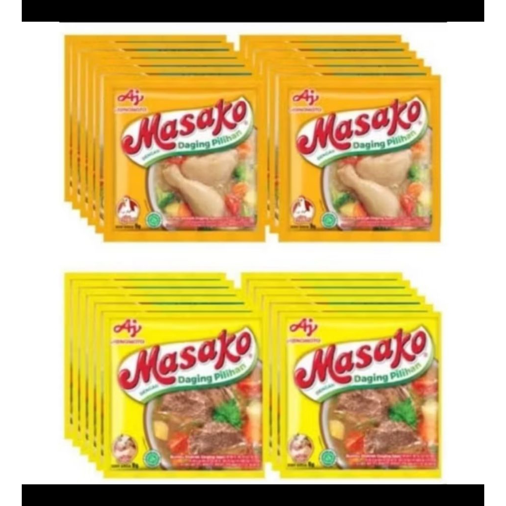 

3 renteng atau 36 sachet MASAKO sapi atau ayam