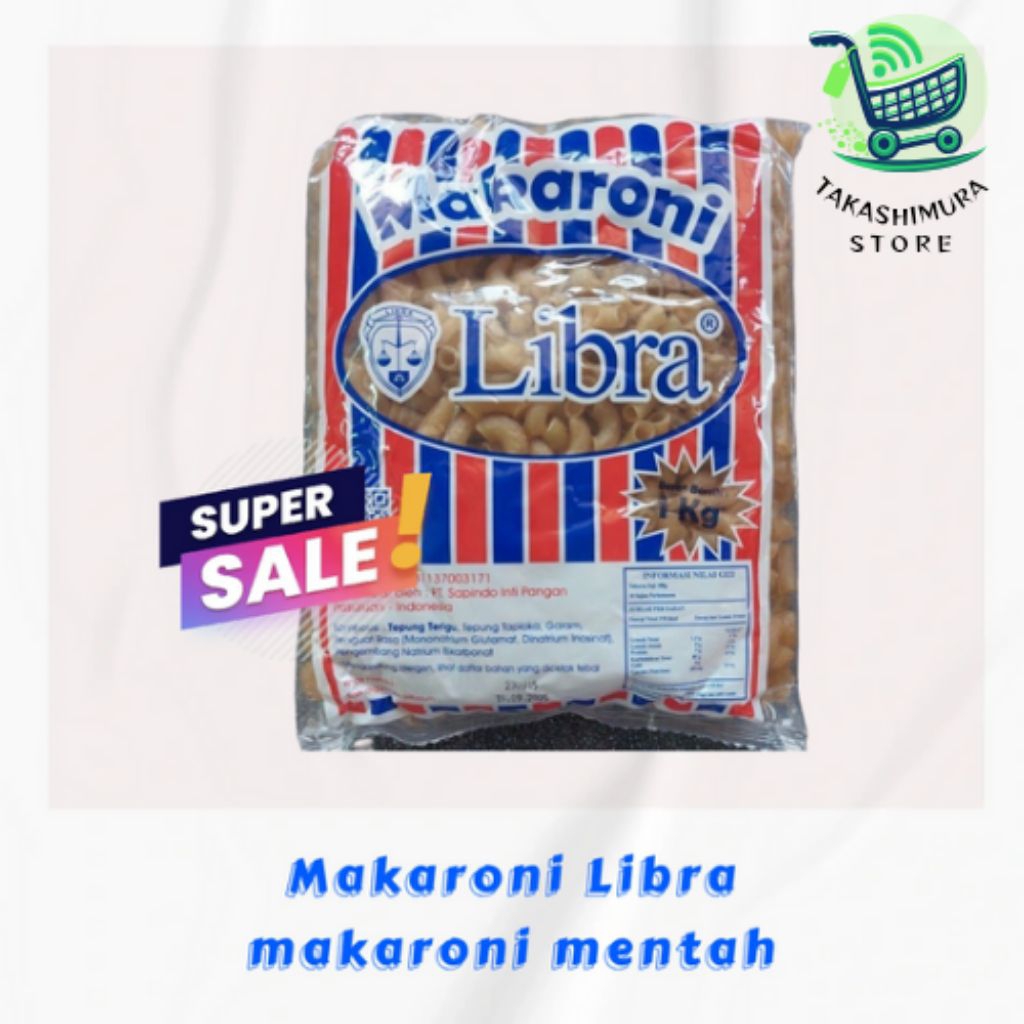 

Makaroni Libra makaroni mentah Murah 1kg/kerupuk makaroni telur