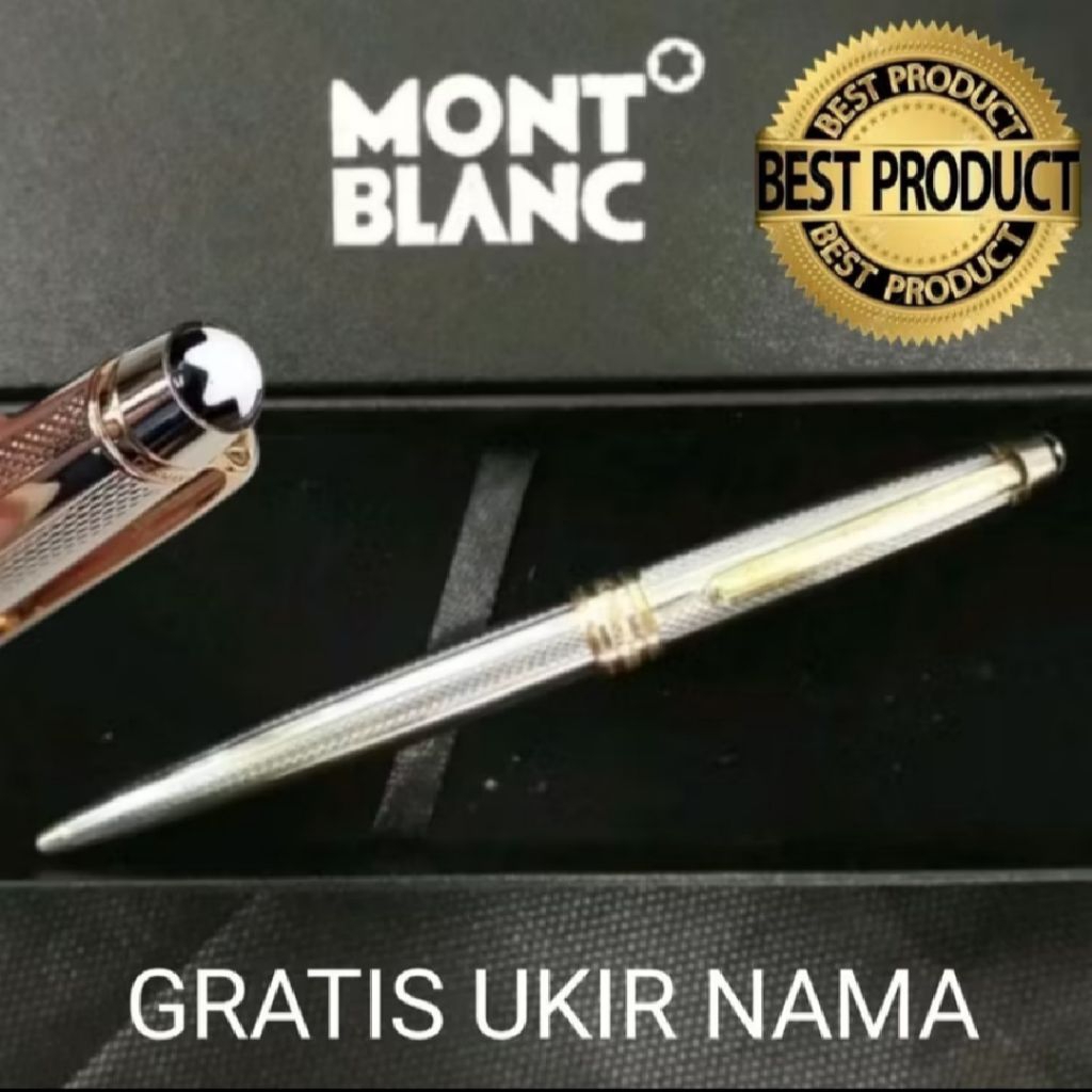 

Ballpoint Mewah Monbl@nc Meisterstuc Silver Brush Gratis Grafir Nama