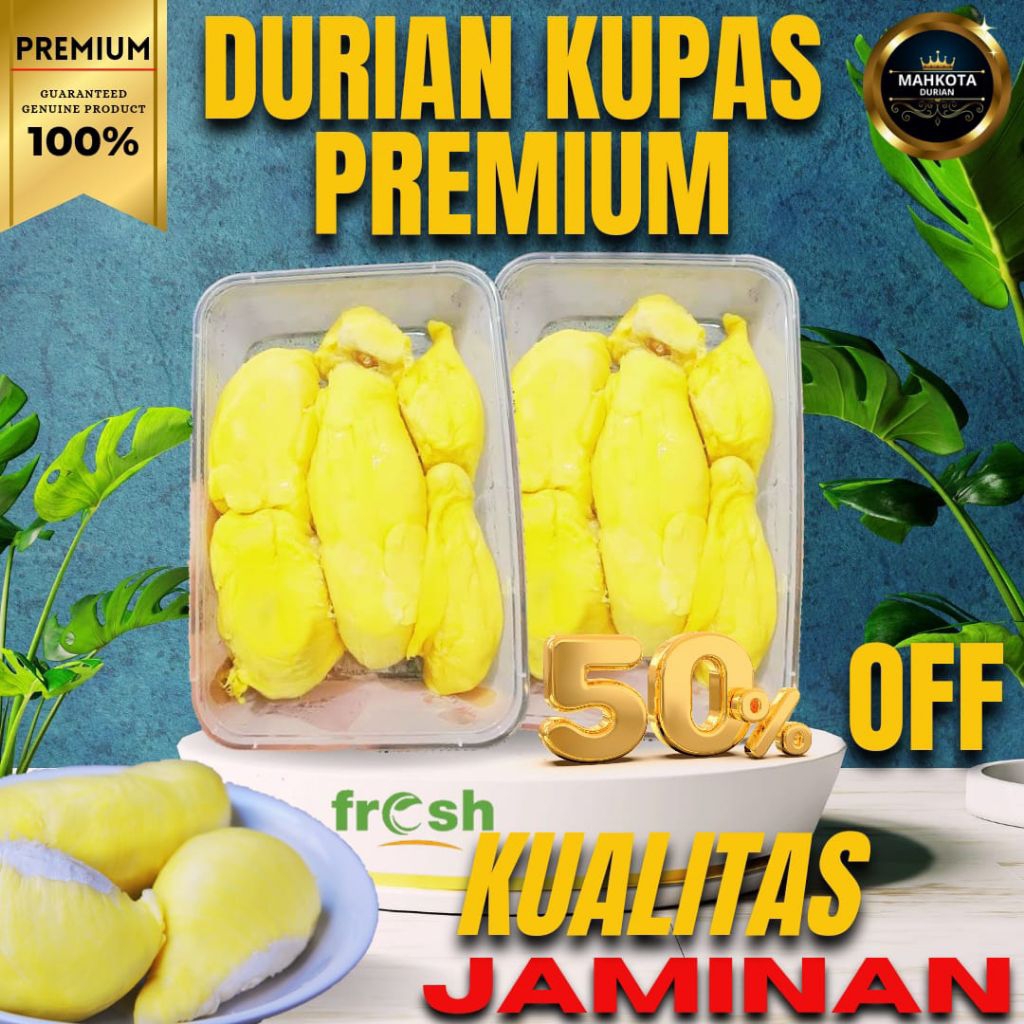

PROMO MELEDAK DURIAN KUPAS 2 BOX SUPER PREMIUM 500GR