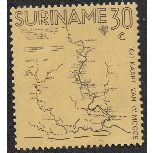 

A 12660 SATU BUAH PRANGKO SURINAME NOMINAL 30C TEMA KAART VAN MOGGE DENGAN KONDISI BELUM ADA CAP