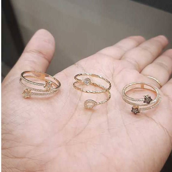 CINCIN PUTRI SPIRAL VARIASI ZIRCON KADAR 375 8K